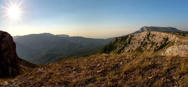 Beauté Nature Montagne Paysage Crimée Panorama Horizontal Photo — Photo