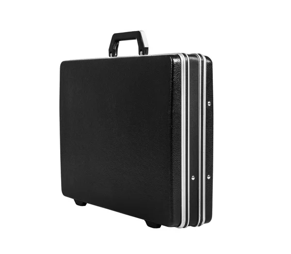 Black Suitcase Money White Background Isolated — Stock Photo, Image