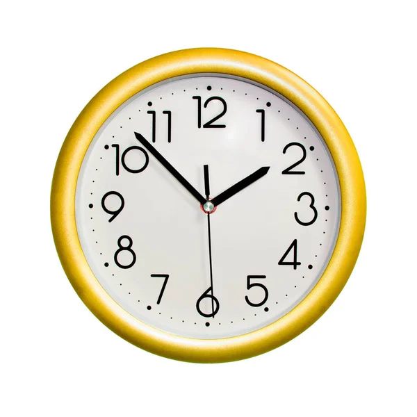 Circle yellow wall clock — Stock Photo, Image