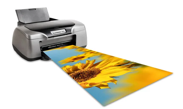 Impresora de inyección de tinta foto, aislado — Foto de Stock