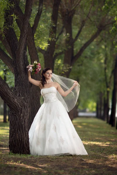 Портрет красивой молодой невесты — стоковое фото