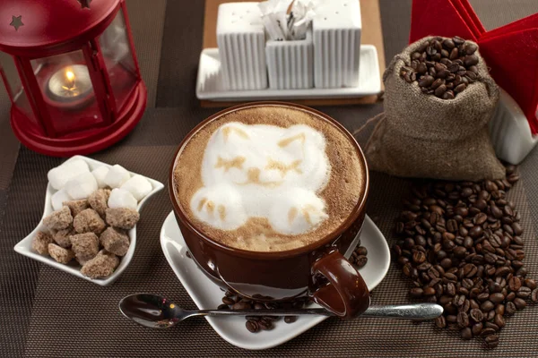 Kopp med kaffe - cappuccino — Stockfoto