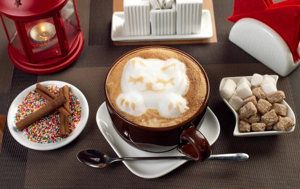 Kopp med kaffe - cappuccino — Stockfoto