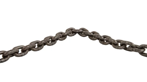 Steel-wire chain on white background — Stock Photo, Image