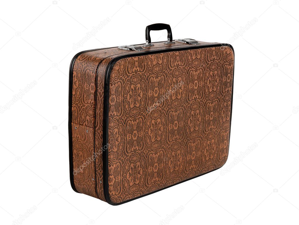 rarity brown leather suitcase
