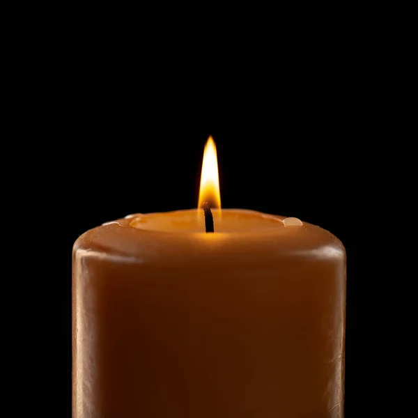 Пламя свечи, очень близко — стоковое фото