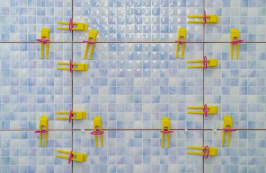 Döşeme Düzey Hizalama Sistemi aracı, yakın plan fotoğraf. 