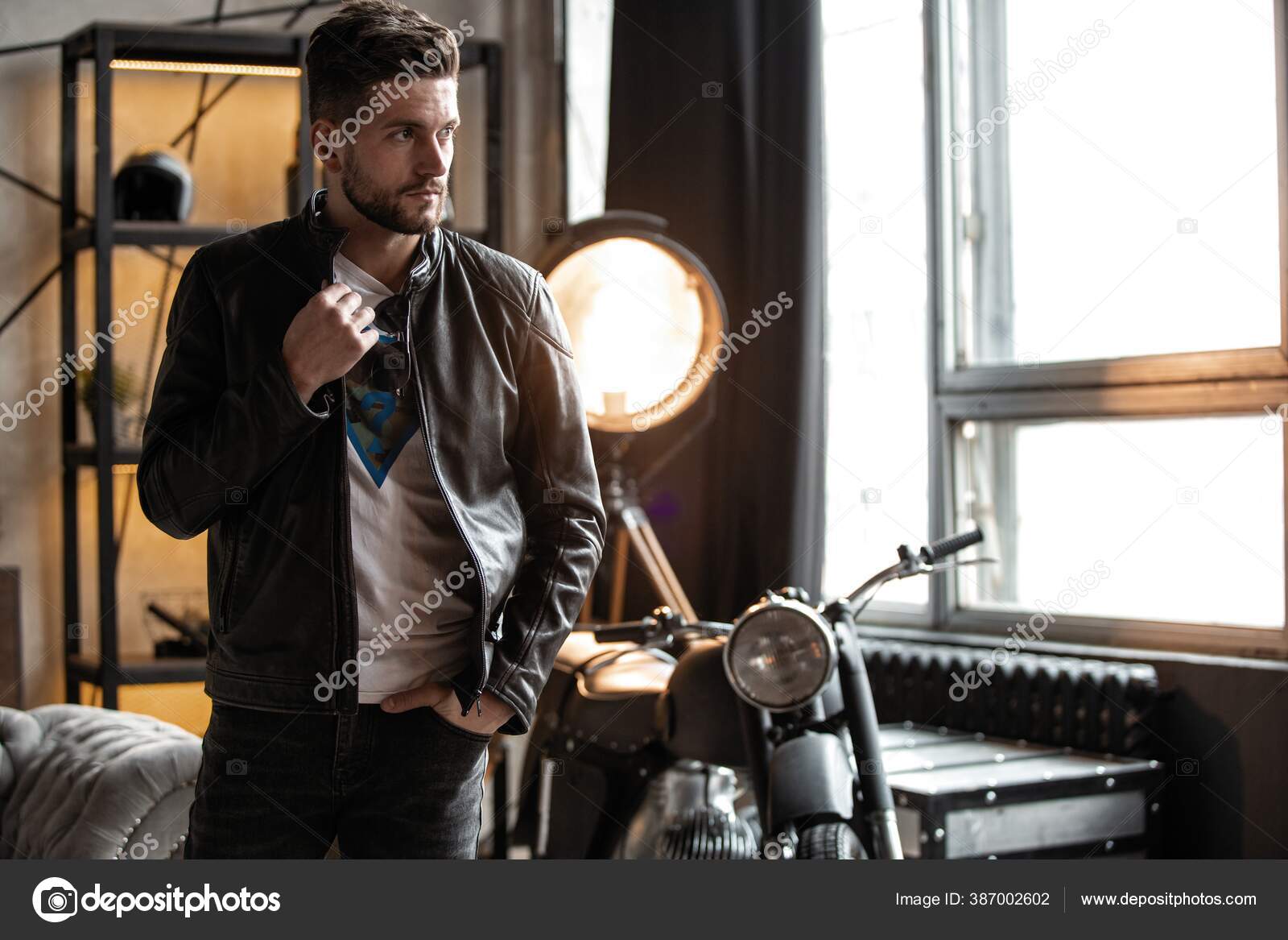 leather jacket hipster