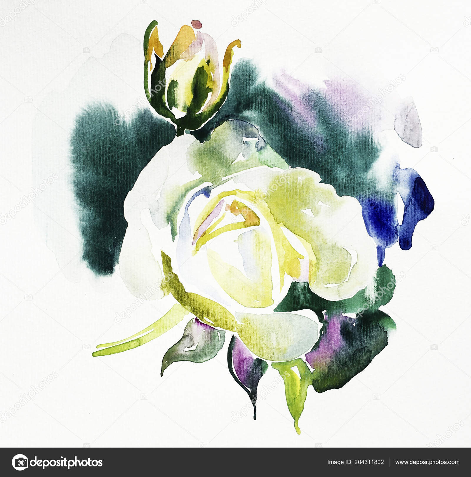 水彩画原画薔薇の絵ローズ とろし 水彩画原画薔薇の絵ローズ とろし