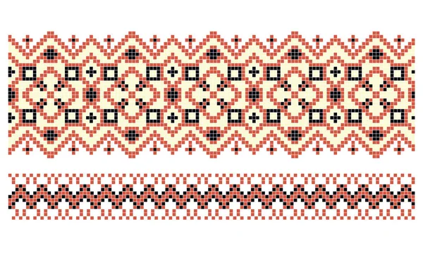 Muster für traditionelle ukrainische Kreuzstichstickerei — Stockvektor