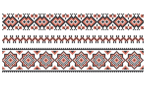 Pattern for traditional Ukrainian cross-stitch embroidery — Stock Vector