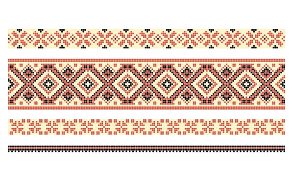 Pattern for traditional Ukrainian cross-stitch embroidery — Stock Vector