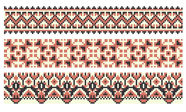 Patroon voor traditionele Oekraïense kruissteek borduren — Stockvector