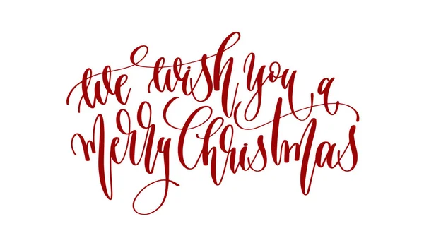 Vi önskar er en god jul - hand lettering text för att vinter ho — Stock vektor