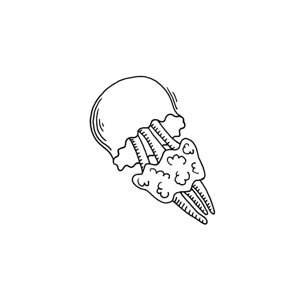 Dibujo dibujo de medusas icono temático verano — Vector de stock