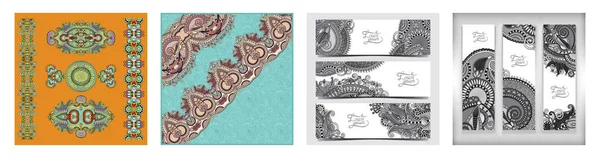 复古的设计，民族图案装饰的标签卡 — 图库矢量图片