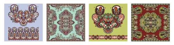 Traditionele versiering floral paisley Bandana — Stockvector