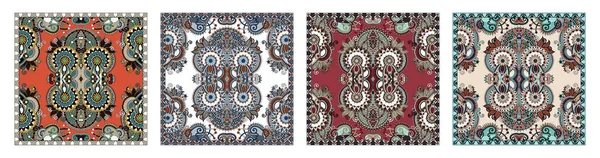 Traditionelle Zierblumen Paisley Bandann — Stockvektor