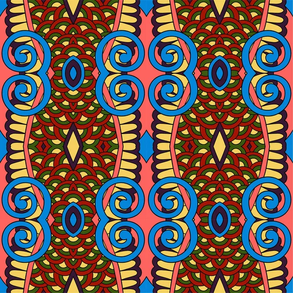 Nahtlose farbige Vintage-geometrische Muster, Textur für Tapeten — Stockvektor