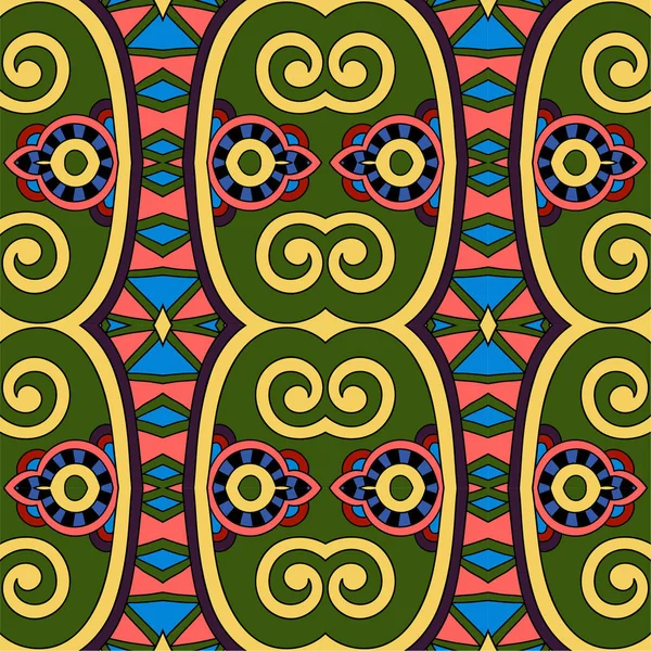 Patrón geométrico vintage de color sin costuras, textura para papel pintado — Archivo Imágenes Vectoriales