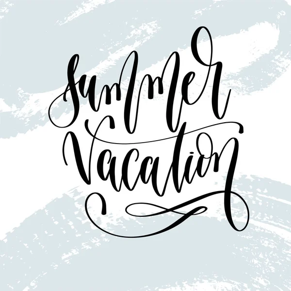 Letní dovolená - ruční písmo typografie plakát o letní čas — Stockový vektor