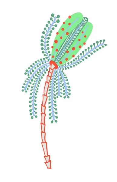 Dekorative Palme im ägyptischen Stil, florales Design — Stockvektor