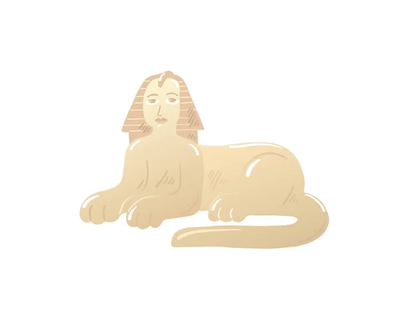 Мультфільм ікона Великого Сфінкса в Гізі, Єгипет — стоковий вектор