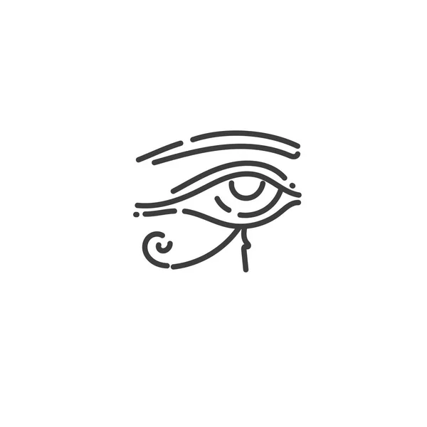 Eye of ra flat outline icon of Egypt, concept silhouette — Stock Vector