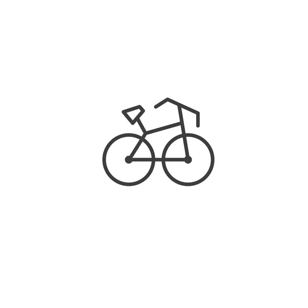 Міський і міський елемент значок - велосипед у модному простому стилі лінії мистецтва — стоковий вектор