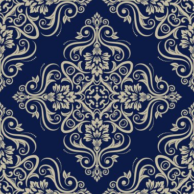 Şam, tasarım için kusursuz desen. Vektör İllüstrasyonu