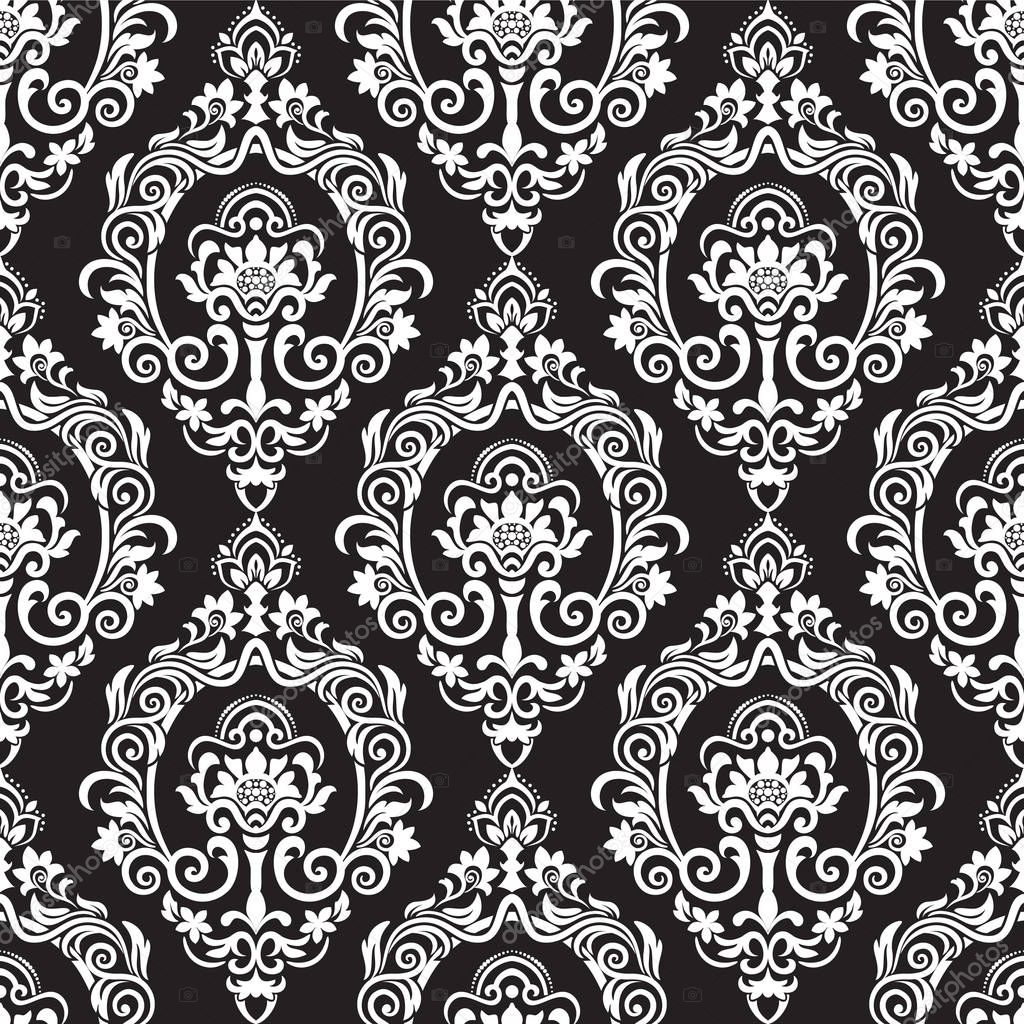 Damask seamless pattern for design. Vector Illustration