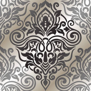 Şam, tasarım için kusursuz desen. Vektör İllüstrasyonu