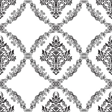 Şam, tasarım için kusursuz desen. Vektör İllüstrasyonu