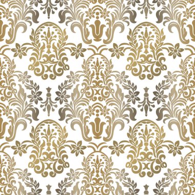 Şam, tasarım için kusursuz desen. Vektör İllüstrasyonu