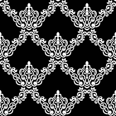 Şam, tasarım için kusursuz desen. Vektör İllüstrasyonu