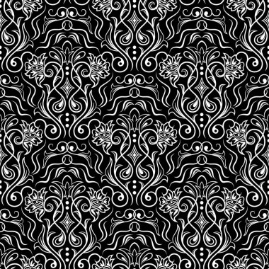 Şam, tasarım için kusursuz desen. Vektör İllüstrasyonu