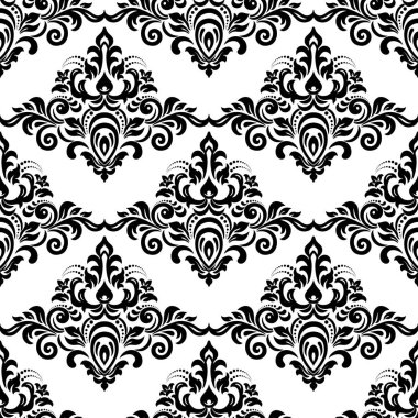 Şam, tasarım için kusursuz desen. Vektör İllüstrasyonu