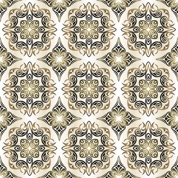 Безшовний Квітковий Візерунок Дизайну Вектор Ілюстрація — стоковий вектор