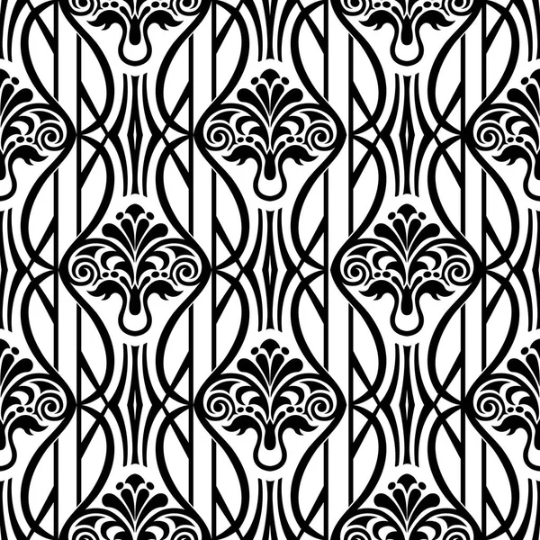 Patrón Sin Costuras Damasco Para Diseño Ilustración Vectorial — Archivo Imágenes Vectoriales