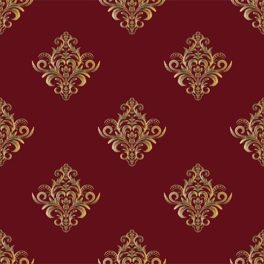 Şam, tasarım için kusursuz desen. Vektör İllüstrasyonu