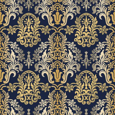 Şam, tasarım için kusursuz desen. Vektör İllüstrasyonu