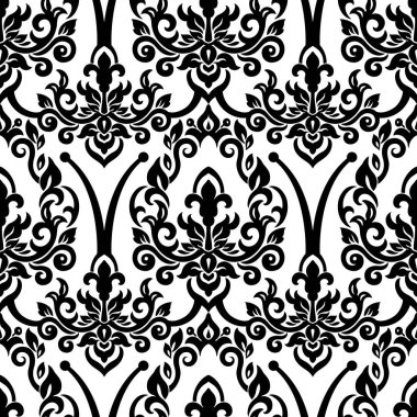 Şam, tasarım için kusursuz desen. Vektör İllüstrasyonu