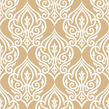 Şam, tasarım için kusursuz desen. Vektör İllüstrasyonu