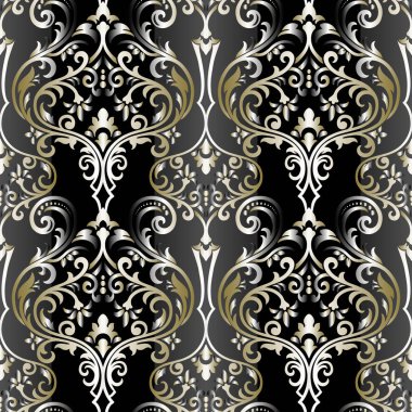 Şam, tasarım için kusursuz desen. Vektör İllüstrasyonu