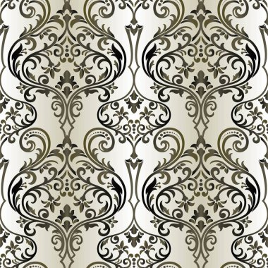 Şam, tasarım için kusursuz desen. Vektör İllüstrasyonu