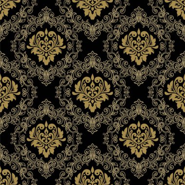 Şam, tasarım için kusursuz desen. Vektör İllüstrasyonu