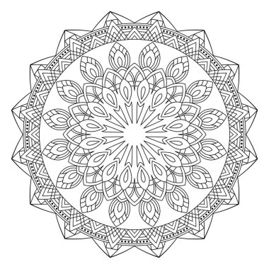 Mandala. Oryantal vektör deseni. İslam, Türkçe, Hint, Arapça