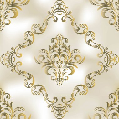 vektör vintage çiçek arka plan. Damask o ile dikişsiz desen