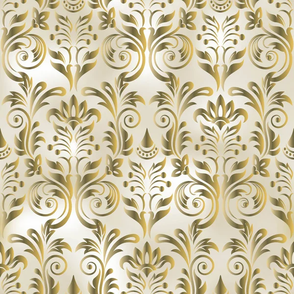 Vector vintage floral elemento de patrón sin costura. Papel pintado Damasco — Vector de stock