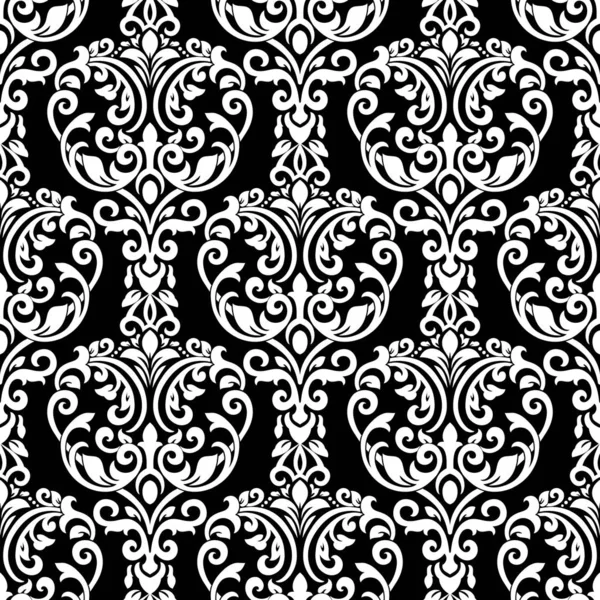 Vintage decorative elements. Seamless damask pattern. Vector ill — Stock Vector